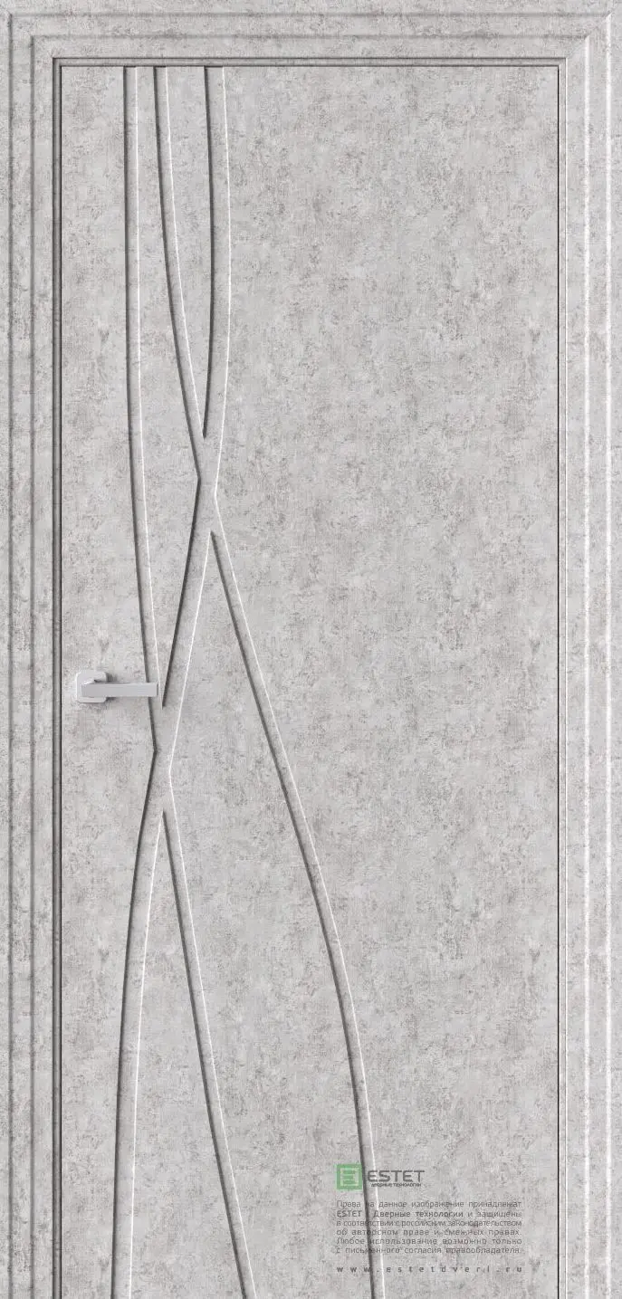 Межкомнатная дверь P17 Бетон Бетон
