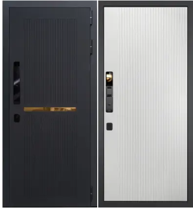 Входная дверь с электронным замком Гранит АРТДЕКО Смарт с панелью 076