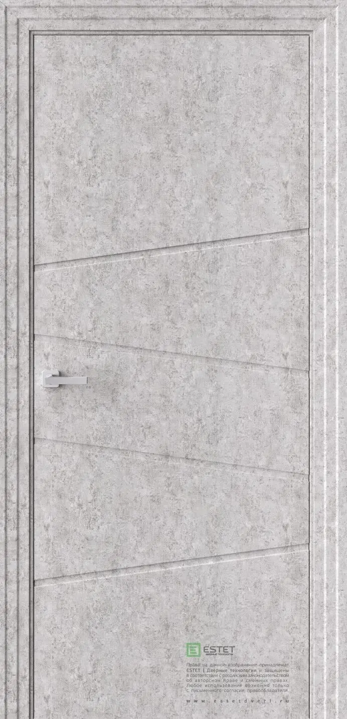 Межкомнатная дверь P16 Бетон Бетон