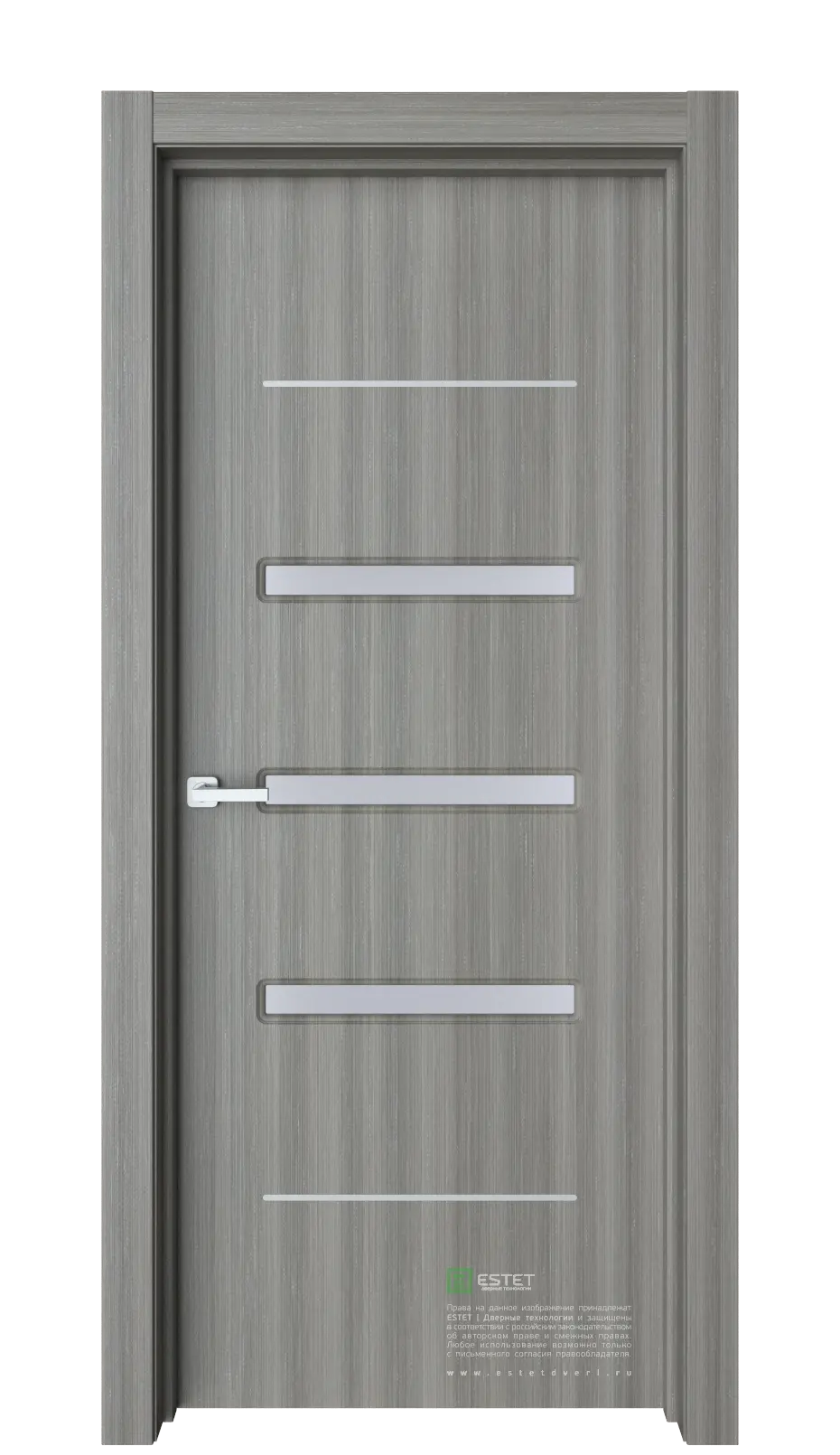 Дверь межкомнатная Line Лайн 6-ДО ceramic Серый