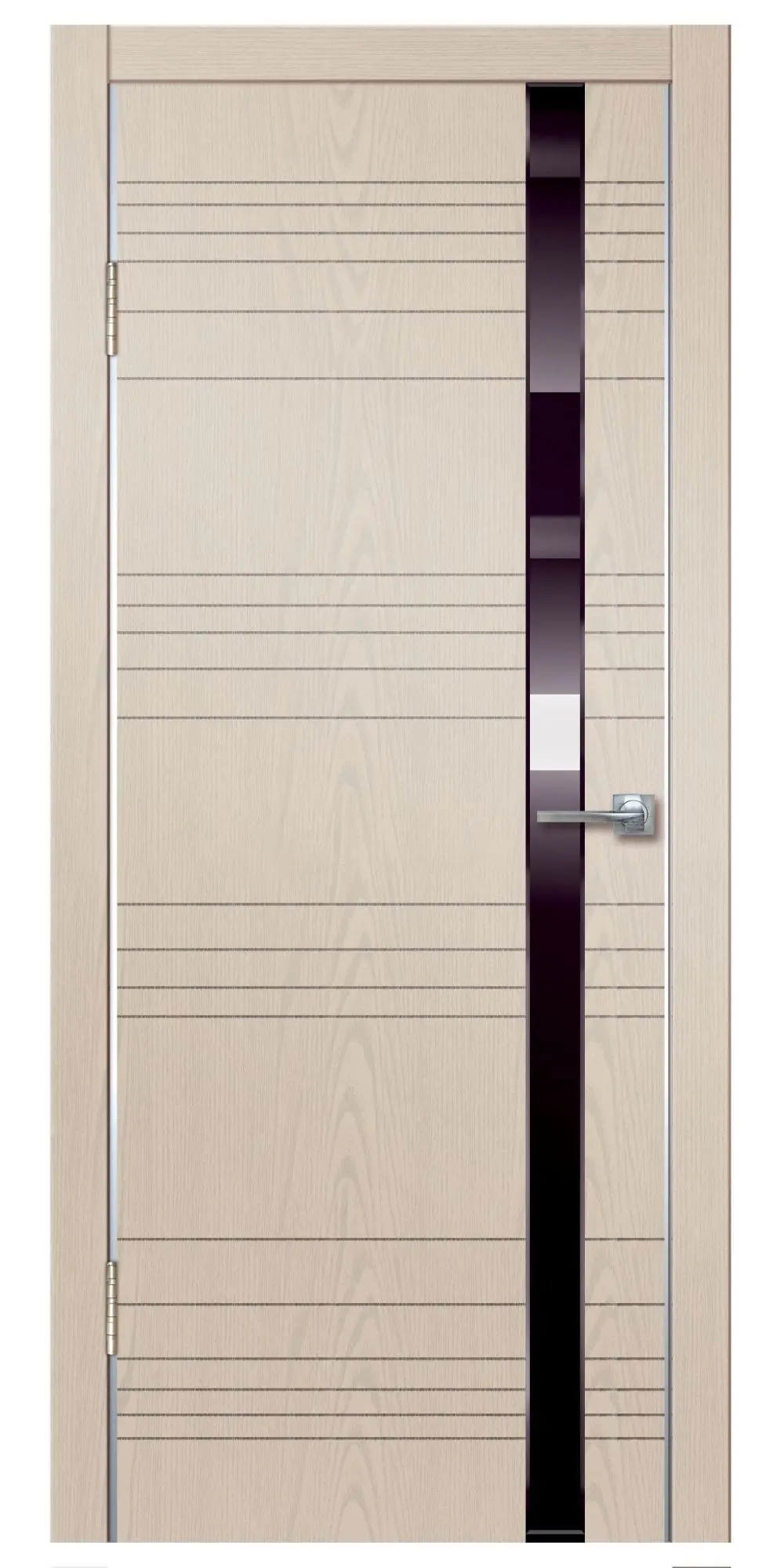 Межкомнатная дверь Дверная линия ДО 514 ясень капучино AL кромка черная 2х Ясень капучино