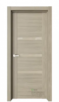 Межкомнатная дверь Тренд Т12 Орех-орлеан Бежево-серый Лакобель Шаума