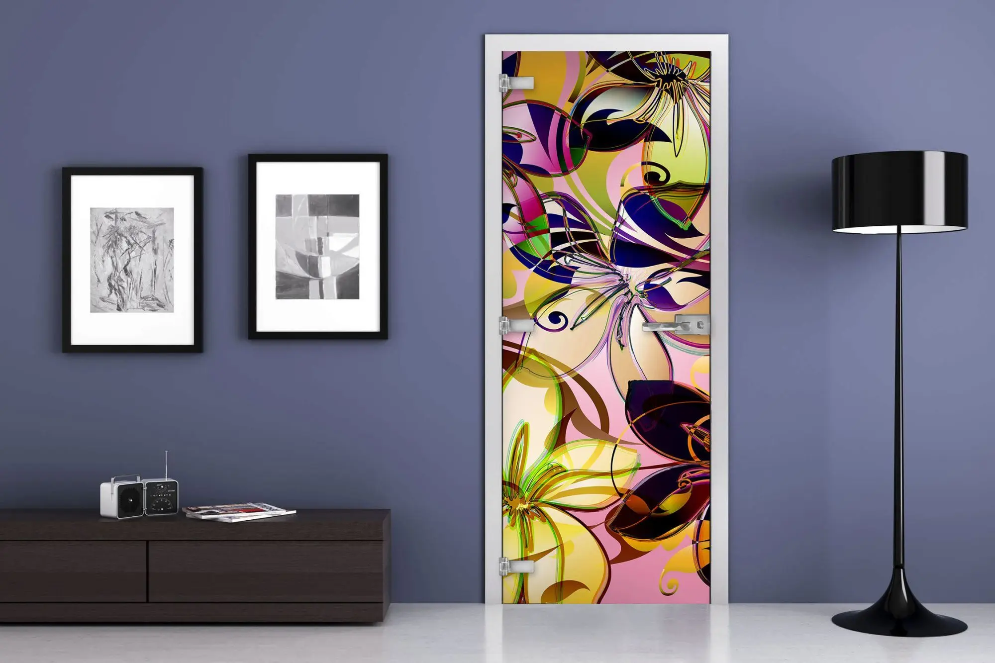 Дверь стеклянная MG-Abstactions 5