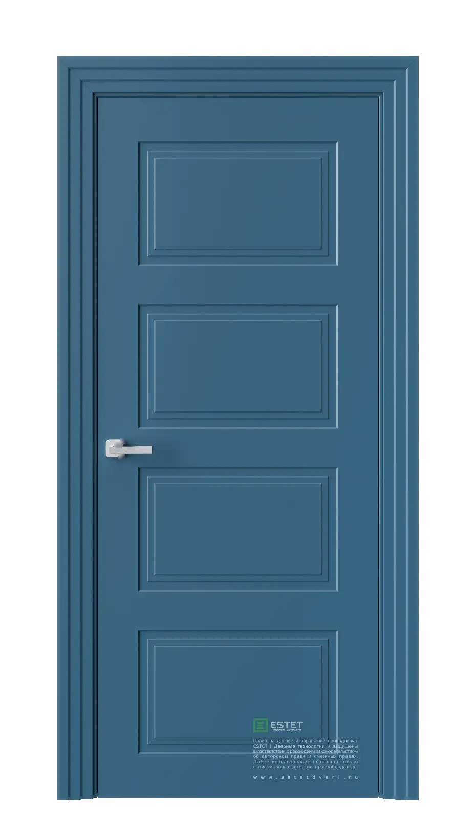 Межкомнатная дверь N7 RAL5009 Синий