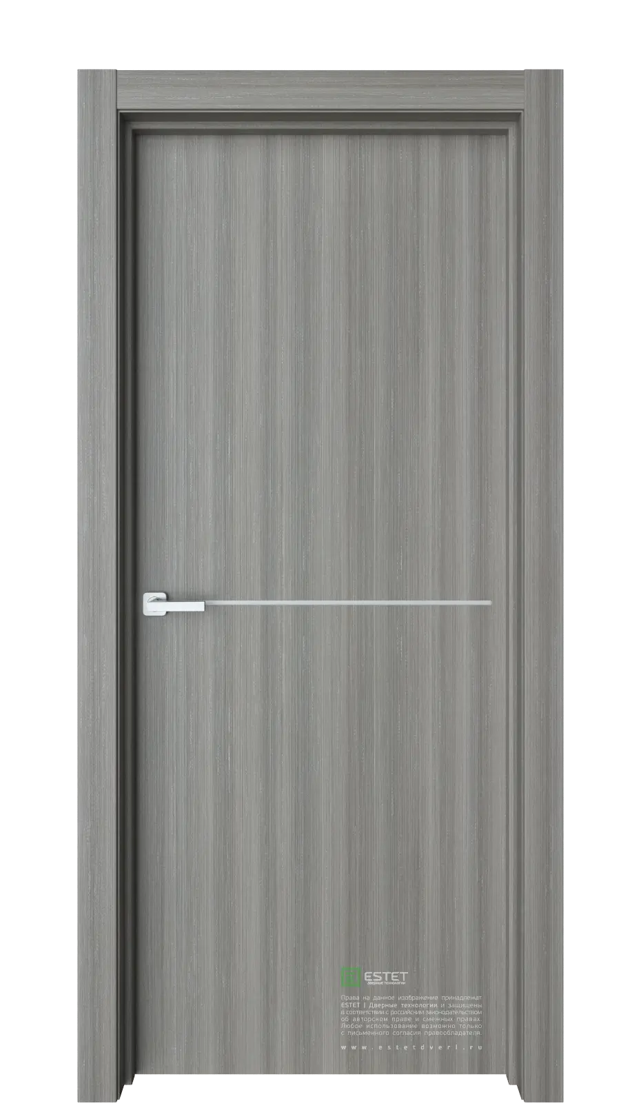 Дверь межкомнатная Line Лайн 1 ceramic Серый