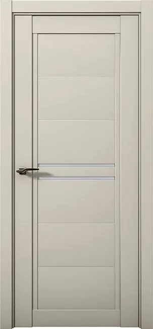 Межкомнатная дверь Co 4 Кобальт Силк грей Бежево-серый Сатинат белый