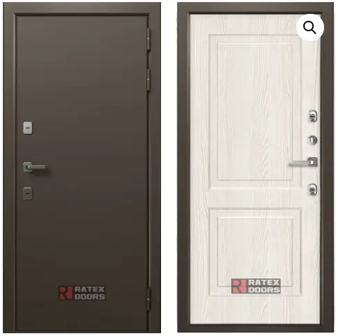 Входная дверь с терморазрывом и стеклом Sigma Ratex Т2 BROWN