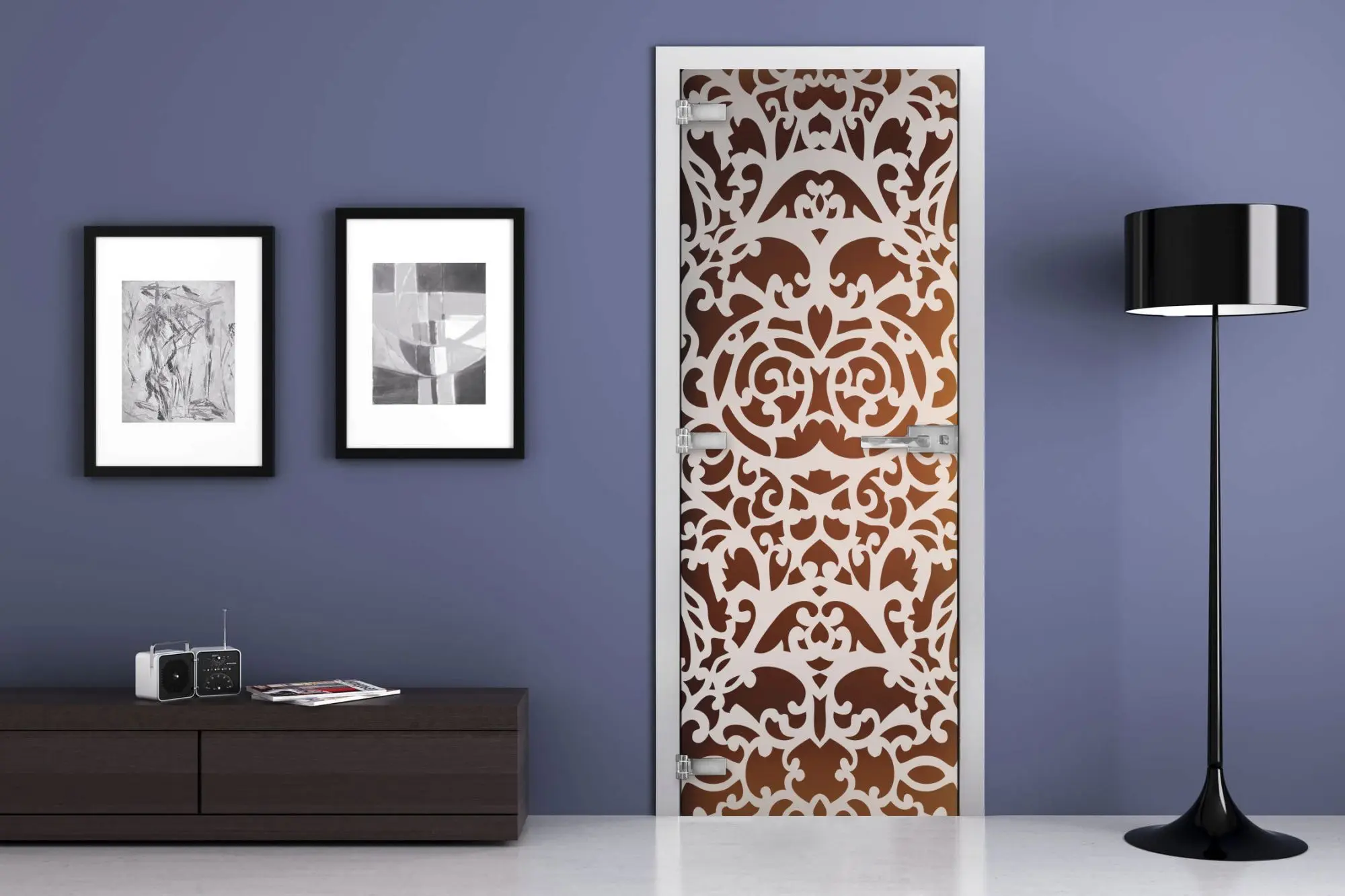 Дверь стеклянная MG-11 Бронза матовое