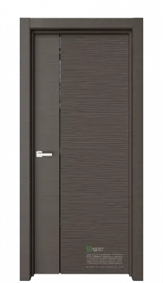 Межкомнатная дверь Вейс В5Д Венге-горизонт Венге Триплекс черный