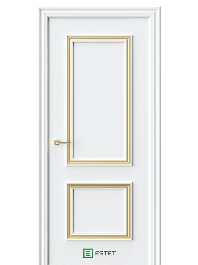Межкомнатная дверь Era-3 Айс багет золото Белый