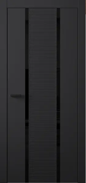 Межкомнатная дверь Entro Fashion FS-6 ПО Черный LACOBEL Черный лак