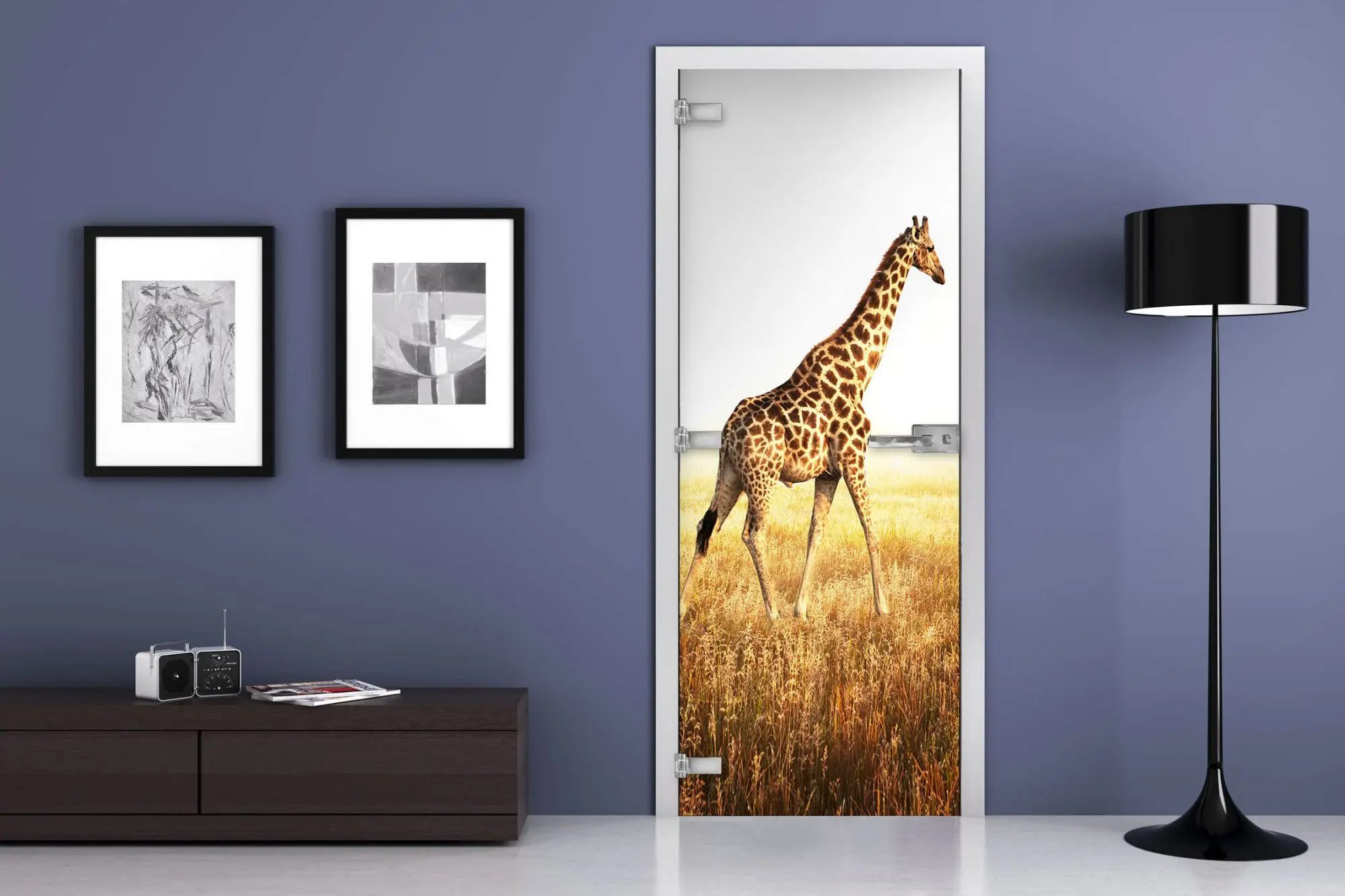 Дверь стеклянная MG-Animals 14