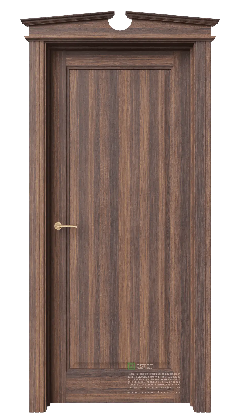 Межкомнатная дверь Соната-1 Дуб торонто Темно-коричневый