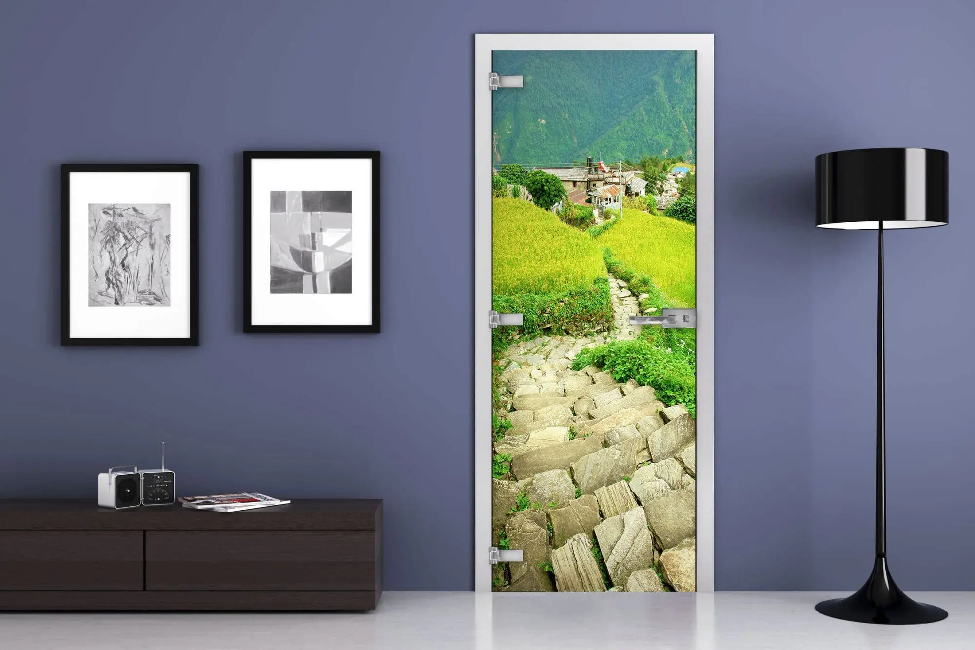 Дверь стеклянная MG-Nature 9