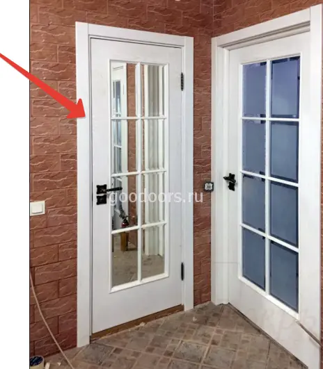 Межкомнатная дверь Прага 3 ПО эмаль белая Белый