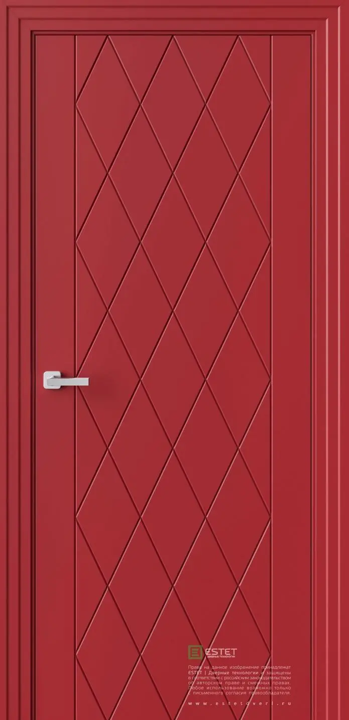 Межкомнатная дверь P6 RAL3002 Красный