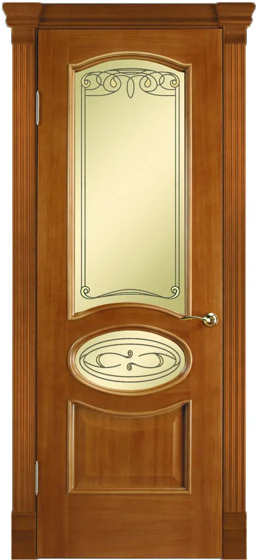 Межкомнатная дверь Алина "Мальта", шпон: анегри тон 2 Светлый Анегри