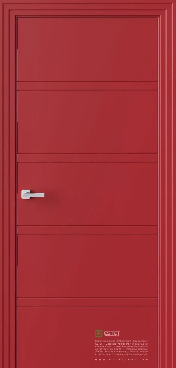 Межкомнатная дверь P5 RAL3002 Красный
