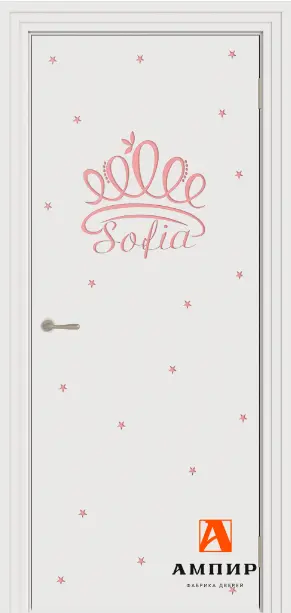 Межкомнатная дверь Ампир Пикаллино 4 для детской Белый