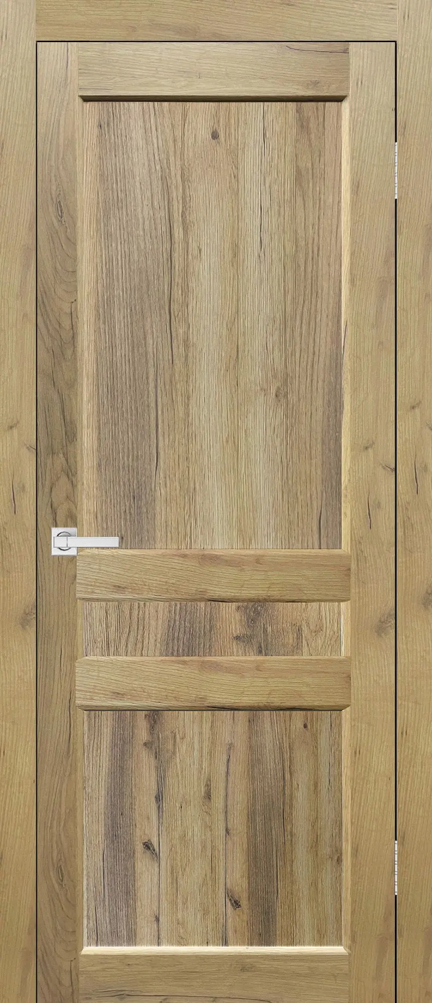 Межкомнатная дверь YD Евро 29 ПГ Классика Дуб крафт натуральный Амбарный дуб