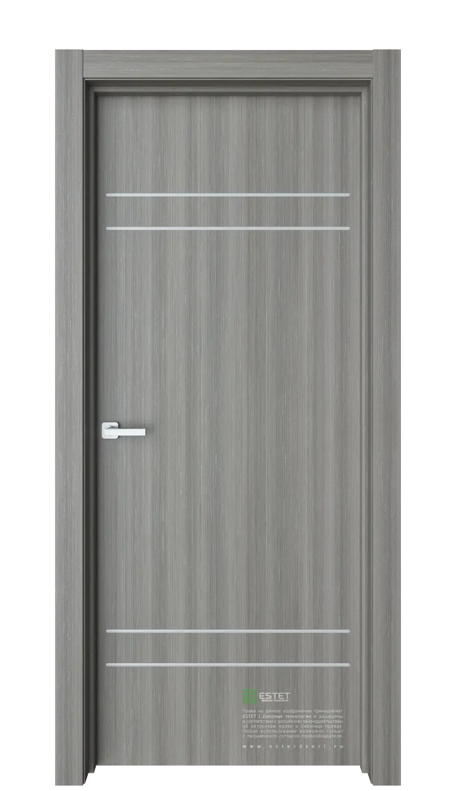 Дверь межкомнатная Line Лайн 3 ceramic Серый