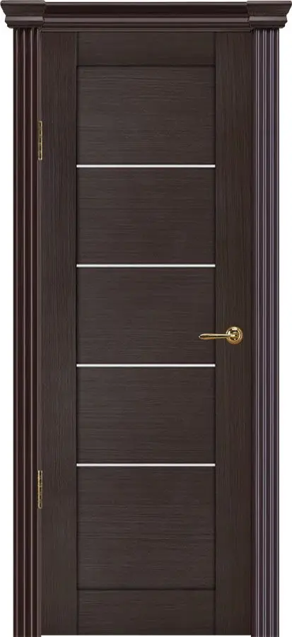 Межкомнатная дверь Милан, белое матовое стекло, шпон: венге Венге