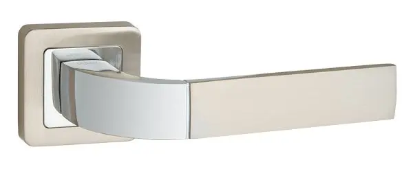 Дверная ручка раздельная PUNTO ORION QR SN/CP-3 матовый никель/хром