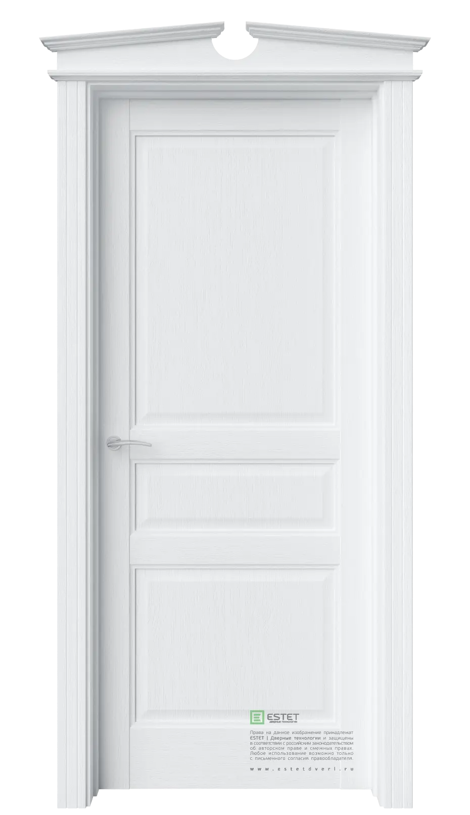 Межкомнатная дверь Соната-5 Полярный Белый с текстурой