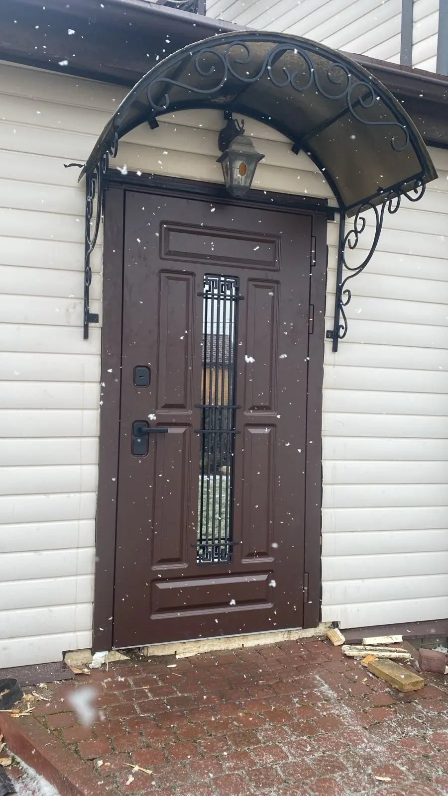 Входная дверь с терморазрывом и стеклом Райтвер Сириус Термо RAL 8017