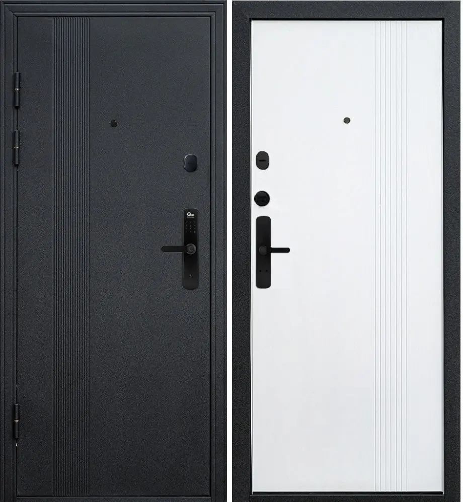 Входная дверь с электронным замком LS78+УЗ Gimmel F21 Ясень белый