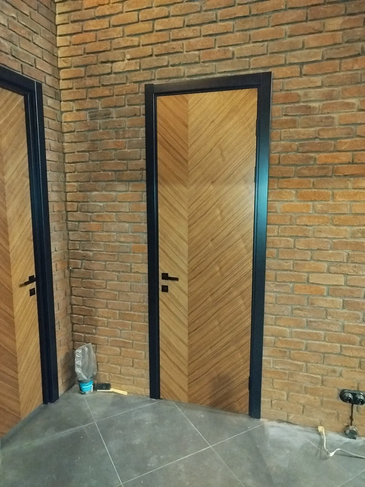 Межкомнатная дверь SD Вектор-2 американский орех Коричневый