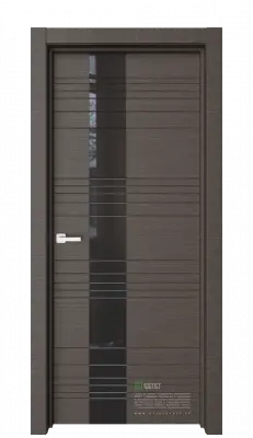 Межкомнатная дверь Вейс В1 Белый-горизонт Белый Лакобель черный