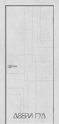 Межкомнатная дверь DG Geometry-3 ПГ Бетон снежный Светлый