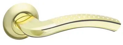 Дверная ручка раздельная FUARO LOUNGE AR SG/GP-4