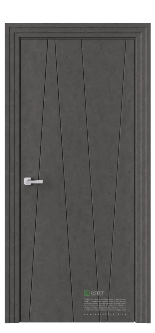 Межкомнатная дверь P19 Бетон антрацит Антрацит