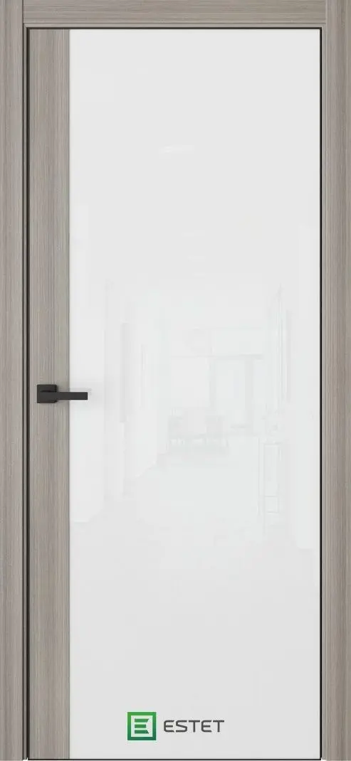 Межкомнатная дверь Урбан 35 Керамик Серый Лакобель Аляска
