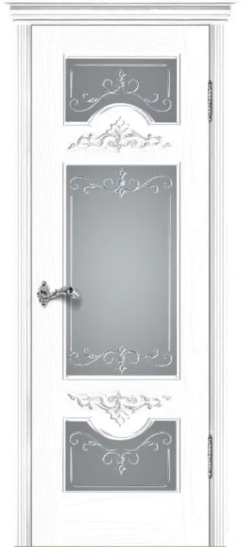 Межкомнатная дверь Париж ПО тон 6 белый Светлый