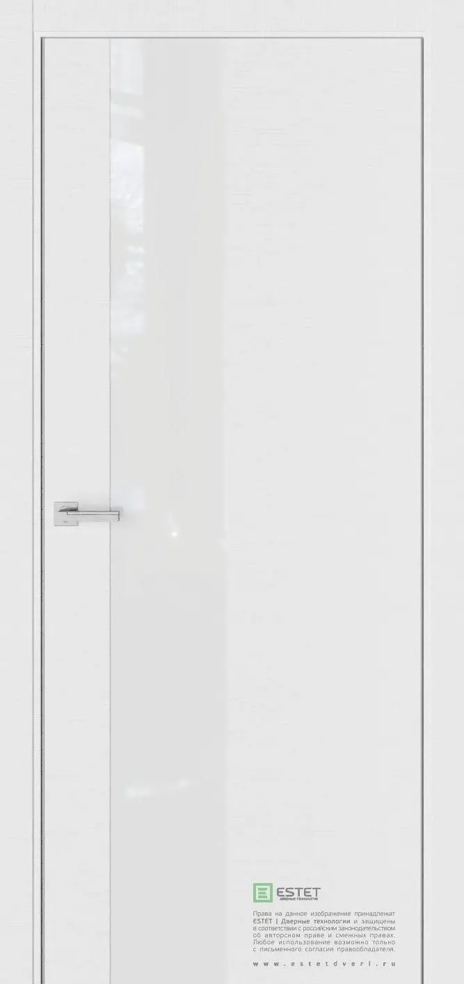 Межкомнатная дверь Урбан 12 Белый горизонт Белый с текстурой Лакобель Аляска