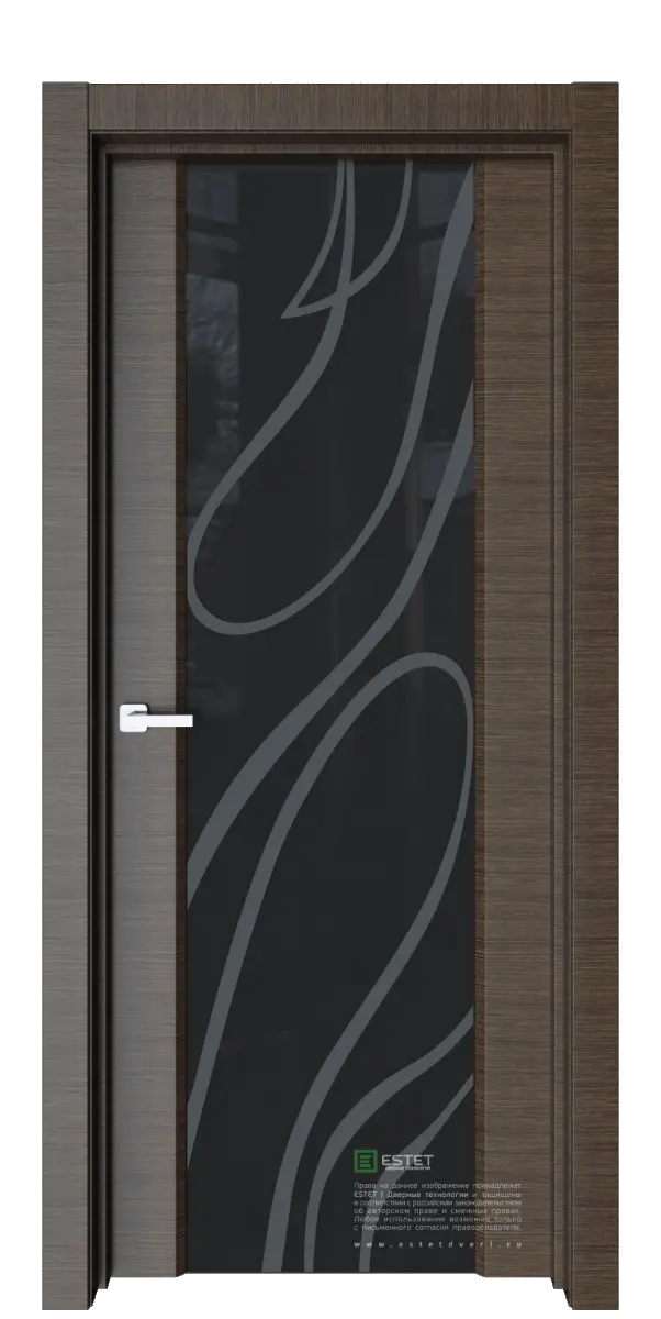 Межкомнатная дверь Е2S корица, Лента Венге