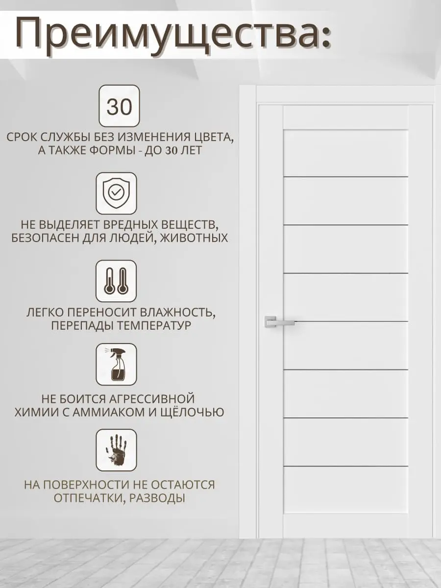 Межкомнатная дверь RE48 Ultratex белый