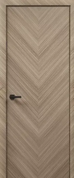 Межкомнатная дверь Ампир Гладкое Классик Елка шпон орех светлый диагональ Бежевый
