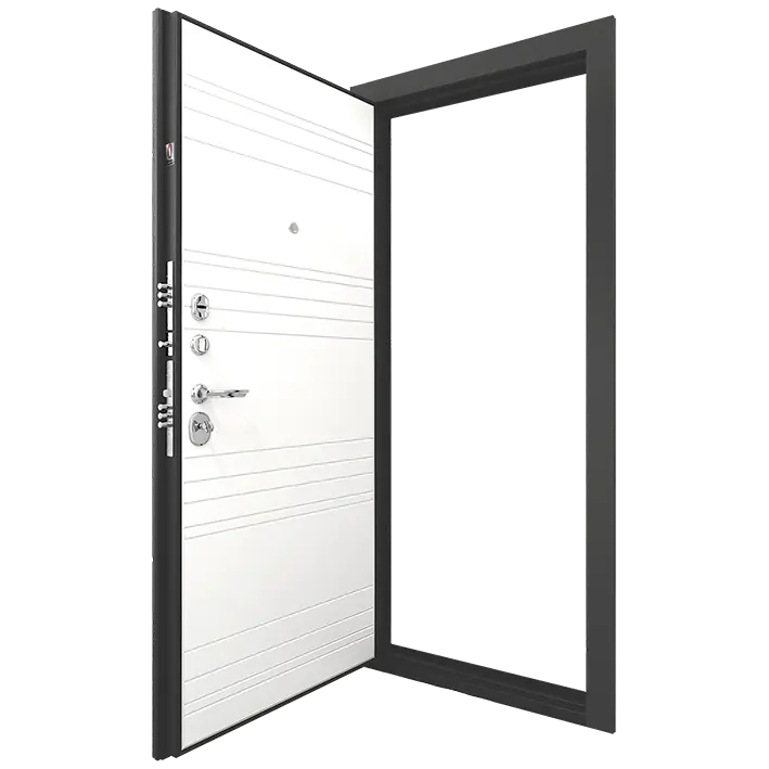 Металлическая дверь Гранит Ультра С3 021 Белый матовый