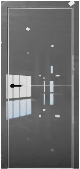 Межкомнатная дверь Pt 2 Платина АL Crystall Gray