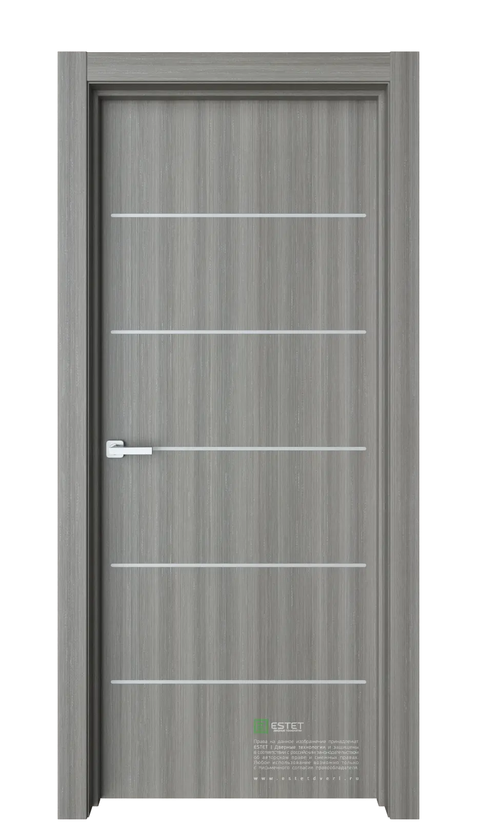 Дверь межкомнатная Line Лайн 5 ceramic Серый