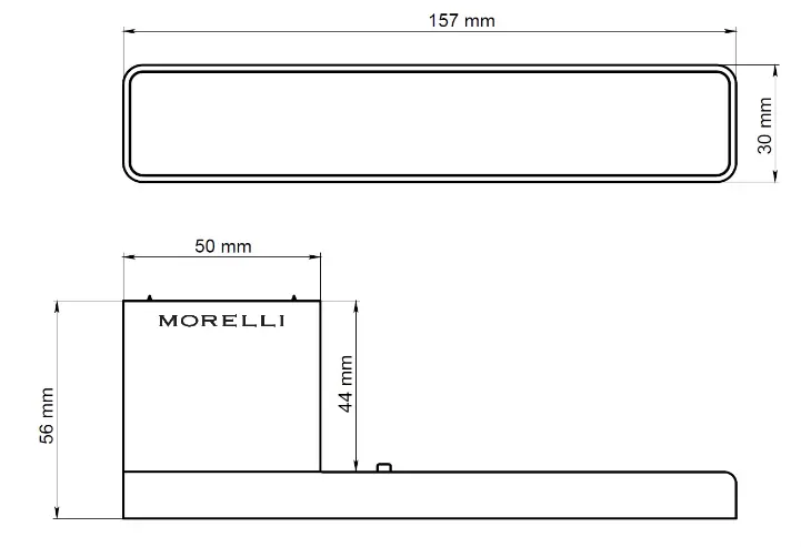 Ручка на скрытой квадратной розетке, с фиксатором ENGLAND MH-63-S50 BL