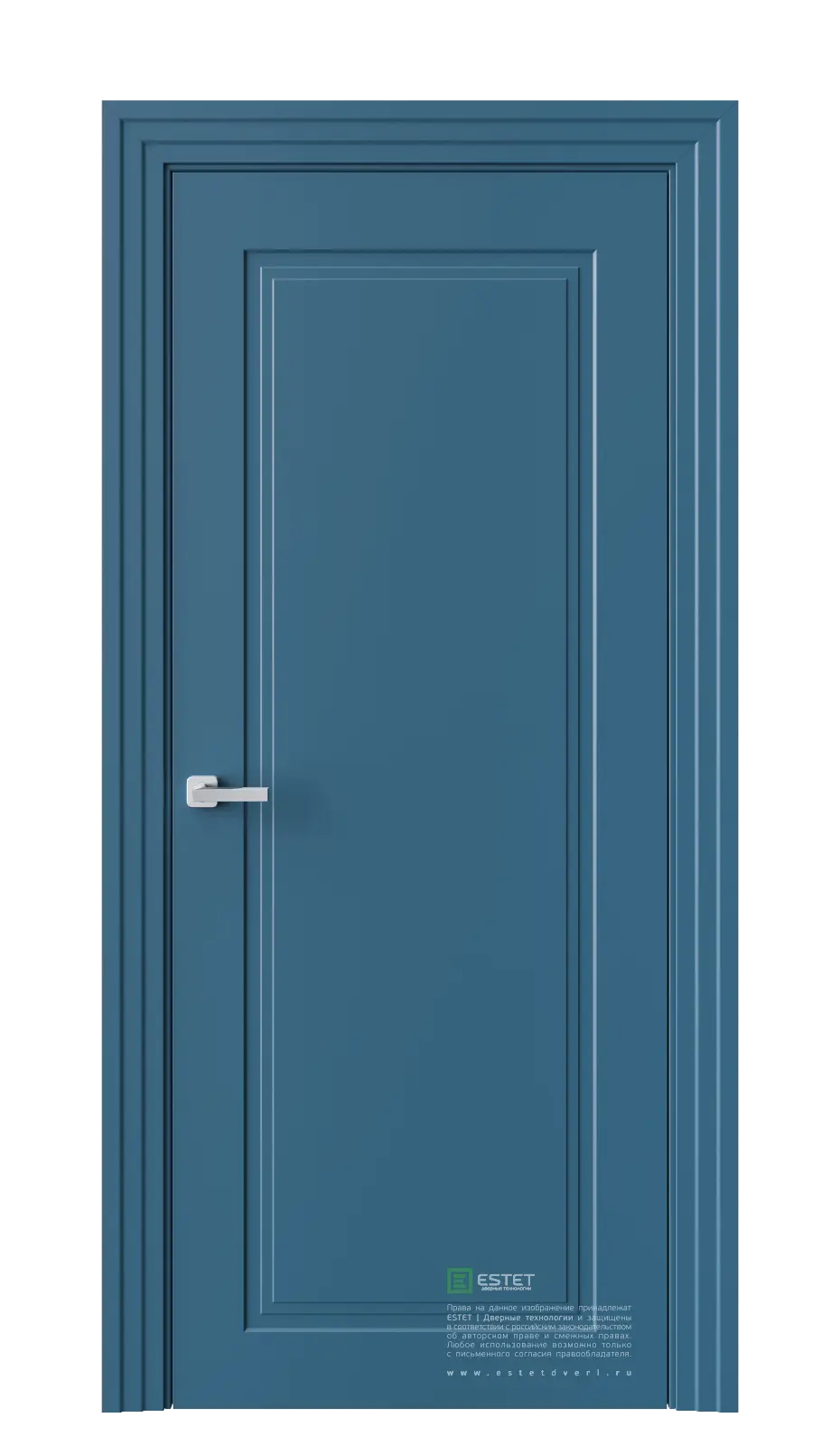 Межкомнатная дверь N1 RAL5009 Синий