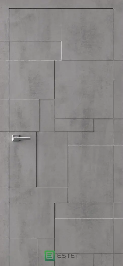 Межкомнатная дверь PV-4 Камень темный Серый