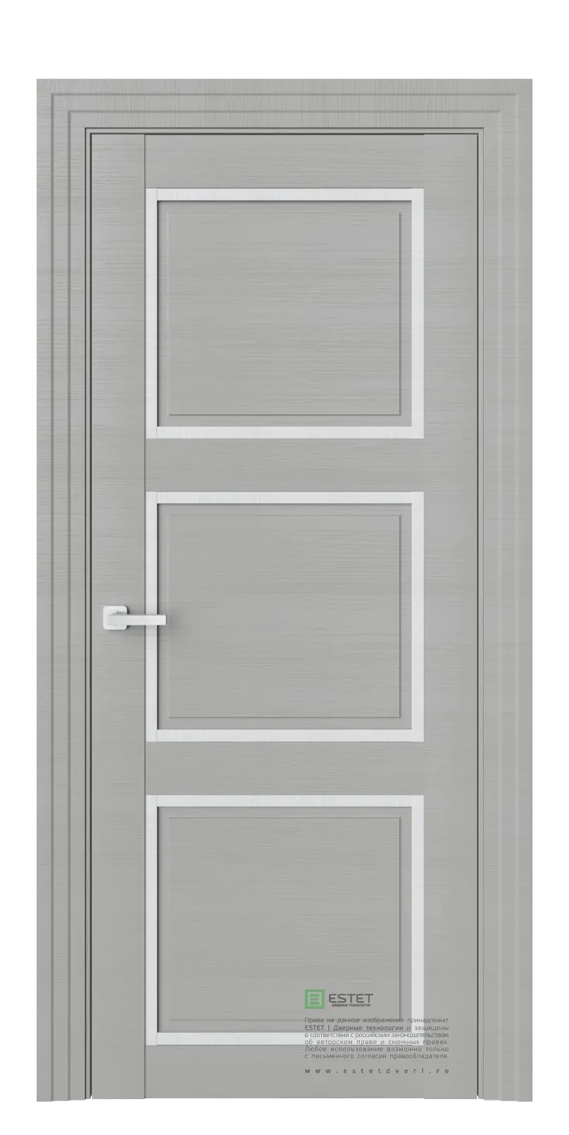 Межкомнатная дверь J5F Smok Серый
