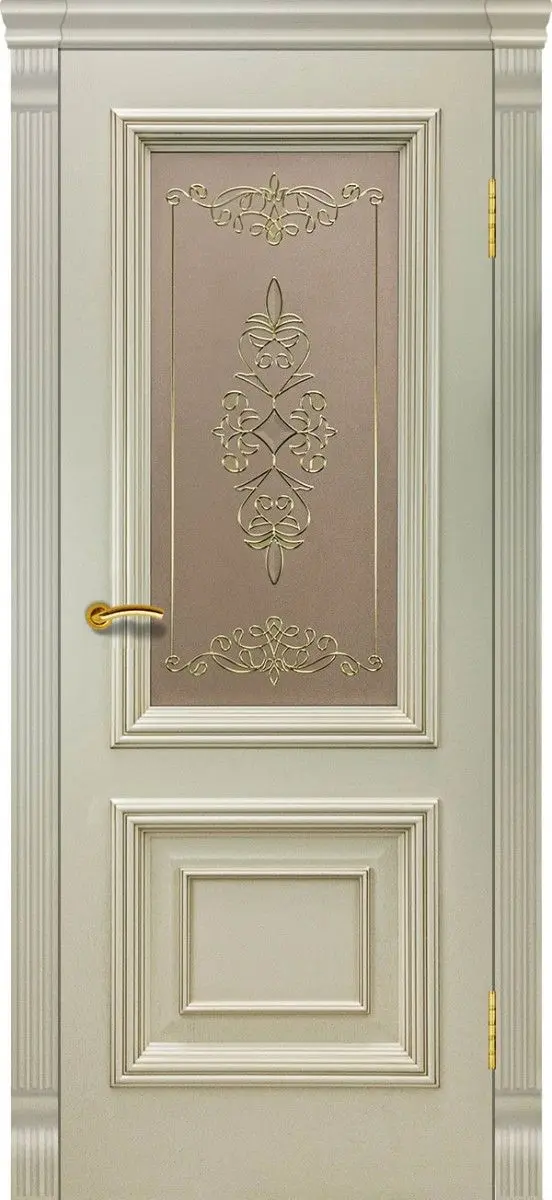Межкомнатная дверь Идеал ПО ясень тон 6 +патина золото Патина