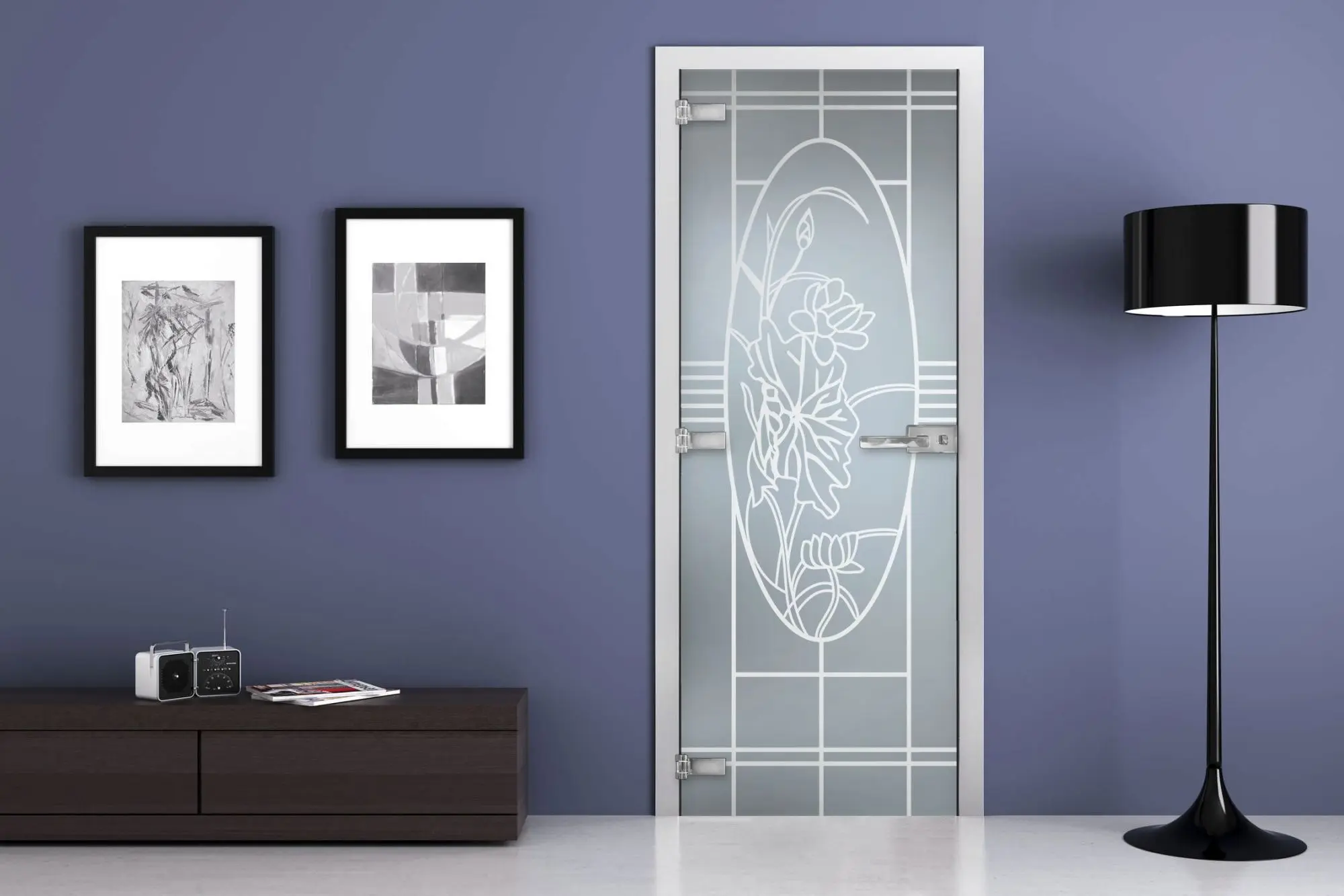 Дверь стеклянная MG-07 Матовое бесцветное